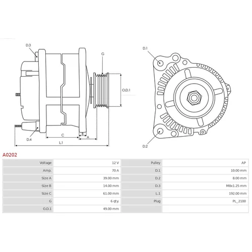 Alternátor A0202 /AS-PL/ - obr. 4