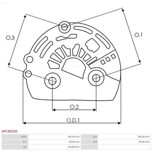 Ochranná krytka alternátora APC9010S /AS-PL/ - obr. 1