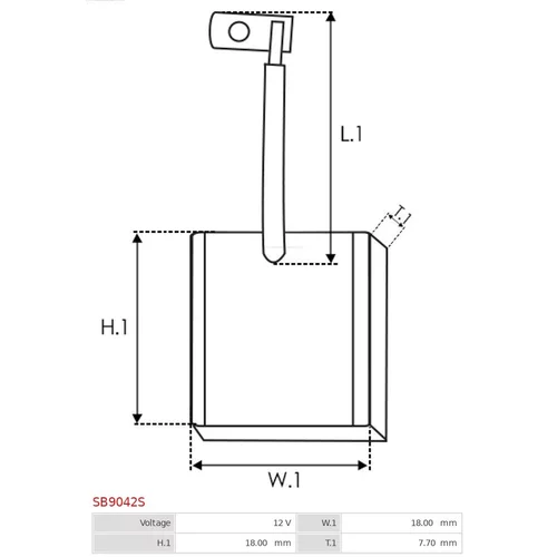 Uhlíkový zberač štartéra SB9042S /AS-PL/ - obr. 1