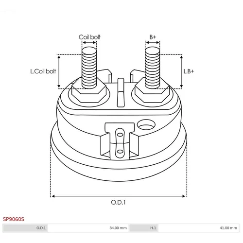 Uzáver, relé štartéra SP9060S /AS-PL/ - obr. 1