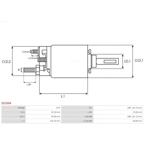 Elektromagnetický spínač pre štartér SS1004 /AS-PL/ - obr. 3
