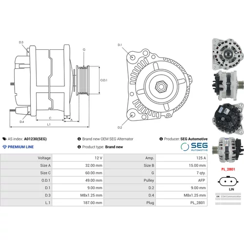 Alternátor A01230(SEG) /AS-PL/ - obr. 4