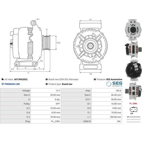 Alternátor A01394(SEG) /AS-PL/ - obr. 4