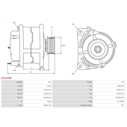 Alternátor A2143SR /AS-PL/ - obr. 4