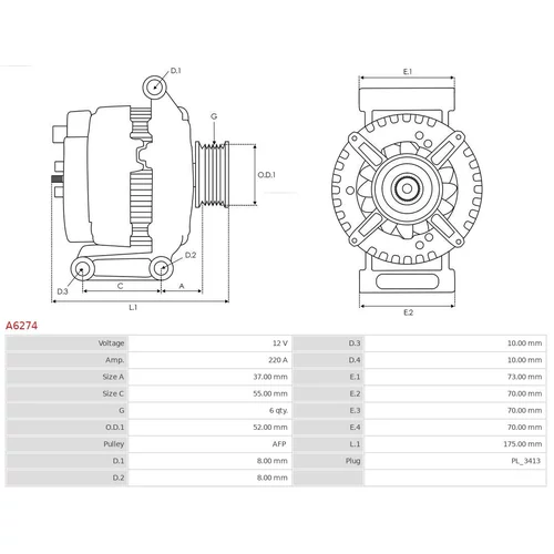 Alternátor A6274 /AS-PL/ - obr. 4