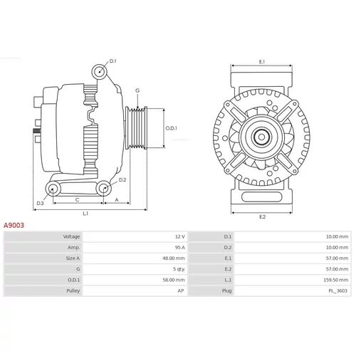 Alternátor A9003 /AS-PL/ - obr. 4