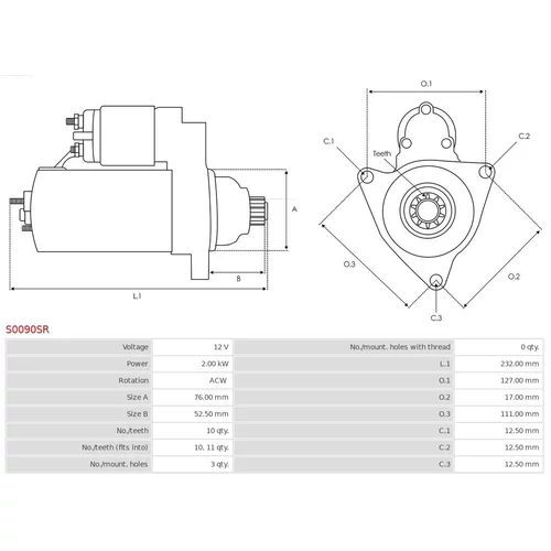 Štartér S0090SR /AS-PL/ - obr. 4