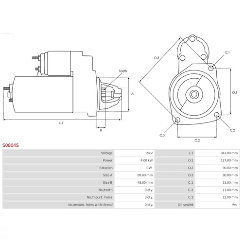 Štartér S0804S /AS-PL/ - obr. 4