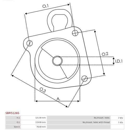 Veko sýtiča karburátora SBR5126S /AS-PL/ - obr. 2