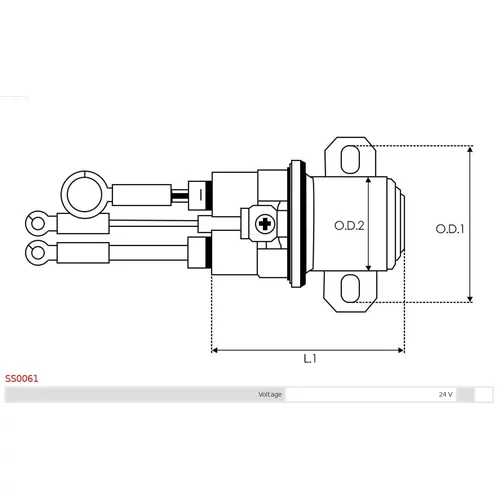 Elektromagnetický spínač pre štartér SS0061 /AS-PL/ - obr. 1