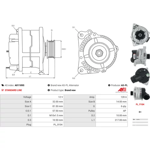 Alternátor A01189S /AS-PL/ - obr. 4