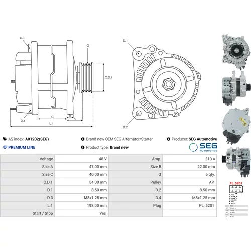 Alternátor A01202(SEG) /AS-PL/ - obr. 4