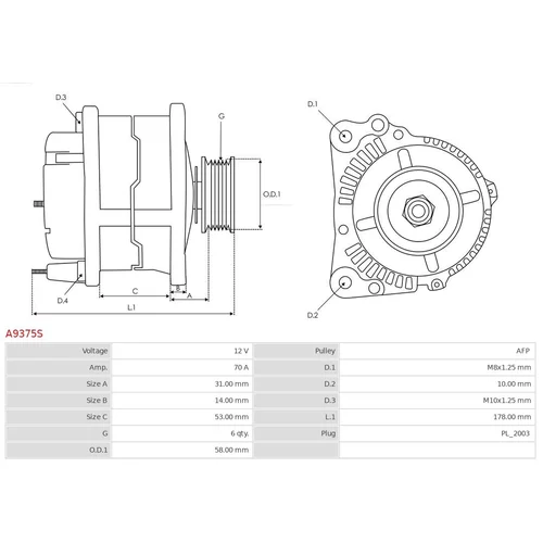 Alternátor A9375S /AS-PL/ - obr. 4