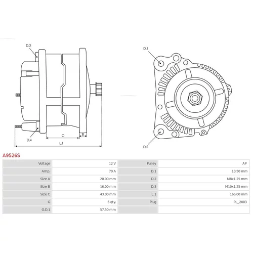 Alternátor A9526S /AS-PL/ - obr. 4