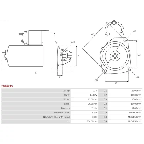 Štartér S01024S /AS-PL/ - obr. 4