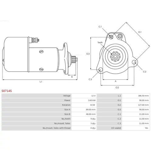 Štartér S0714S /AS-PL/ - obr. 4