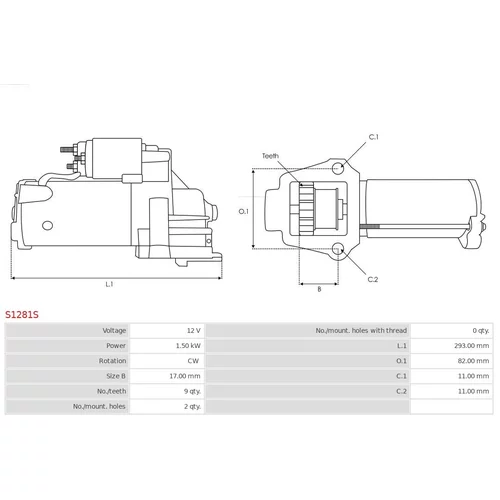 Štartér S1281S /AS-PL/ - obr. 4
