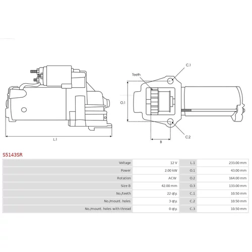 Štartér AS-PL S5143SR