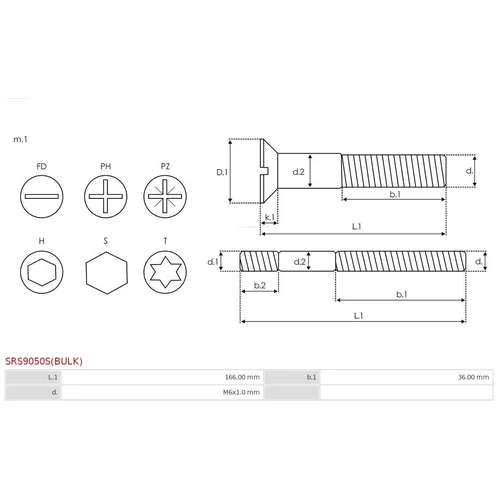 Sada na opravu alternátora SRS9050S(BULK) /AS-PL/ - obr. 1