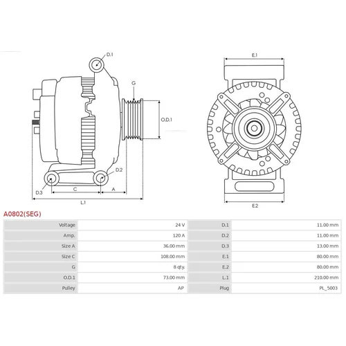 Alternátor A0802(SEG) /AS-PL/ - obr. 4