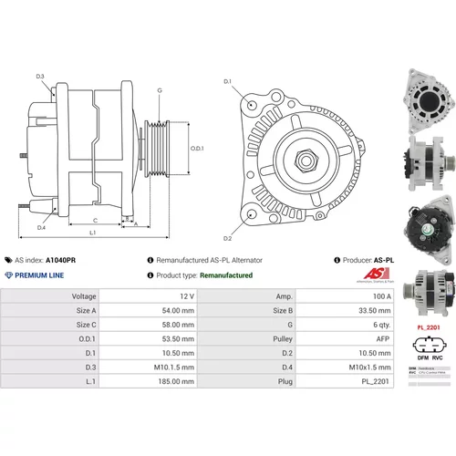 Alternátor A1040PR /AS-PL/ - obr. 4