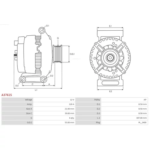 Alternátor AS-PL A3761S