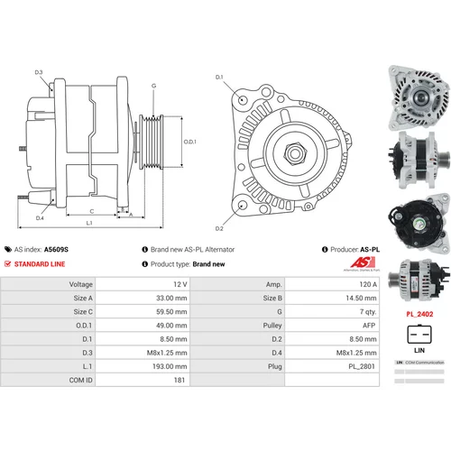 Alternátor A5609S /AS-PL/ - obr. 4