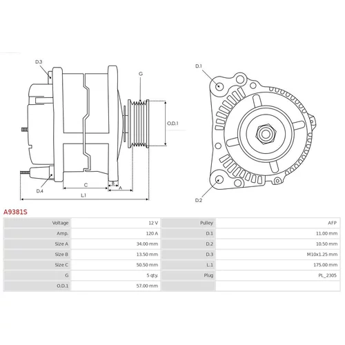 Alternátor A9381S /AS-PL/ - obr. 4