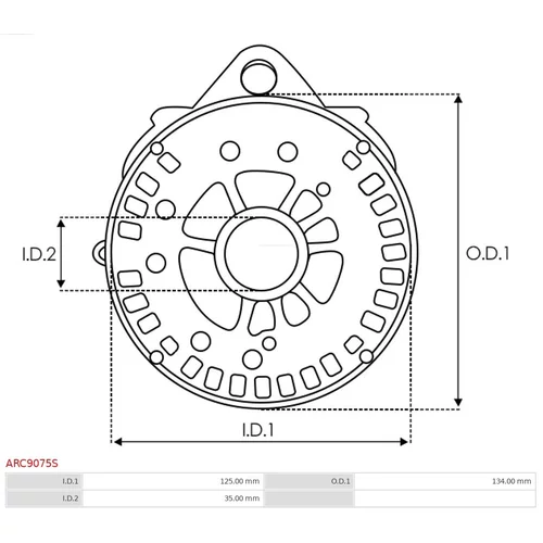 Ochranná krytka alternátora ARC9075S /AS-PL/ - obr. 2