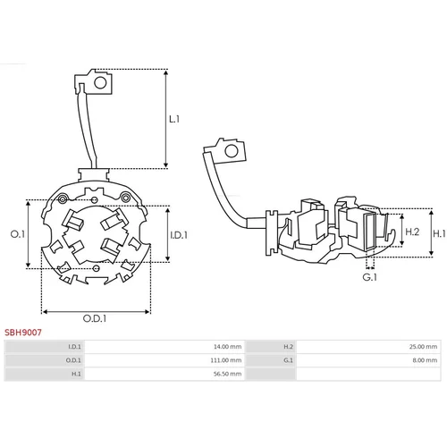 Držiak uhlíkov SBH9007 /AS-PL/ - obr. 1