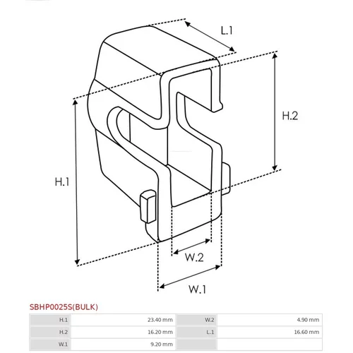 Opravná sada pre štartér SBHP0025S(BULK) /AS-PL/ - obr. 1