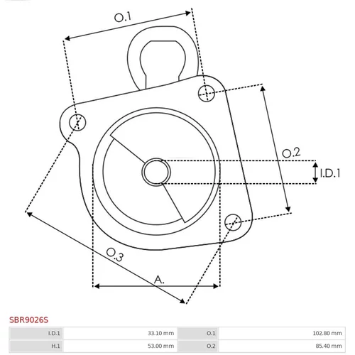 Veko sýtiča karburátora SBR9026S /AS-PL/ - obr. 2
