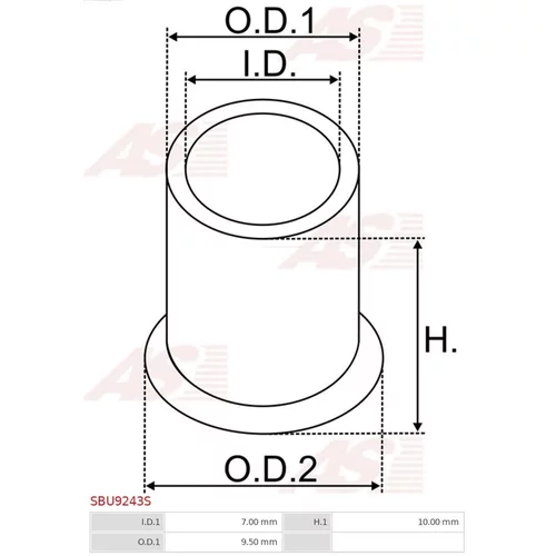 Puzdro, Hriadeľ štartéra SBU9243S /AS-PL/ - obr. 1