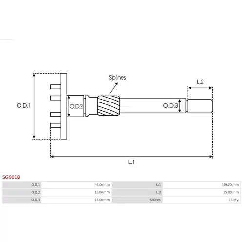 Opravná sada pre štartér SG9018 /AS-PL/ - obr. 2