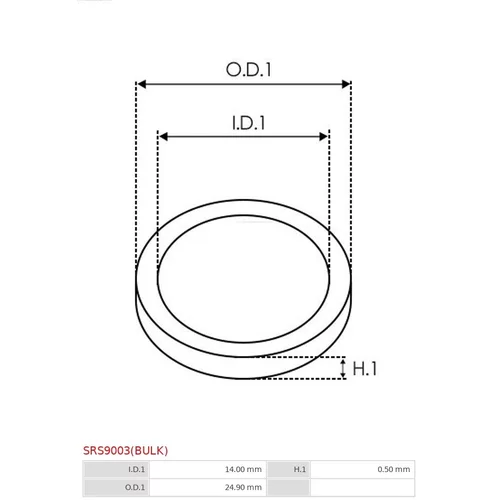 Sada na opravu alternátora SRS9003(BULK) /AS-PL/ - obr. 1
