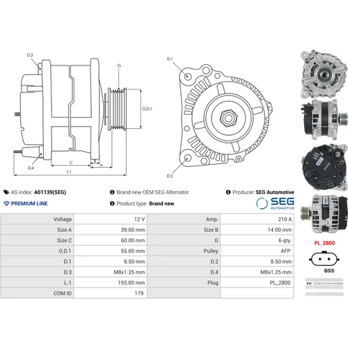 Alternátor A01139(SEG) /AS-PL/ - obr. 4