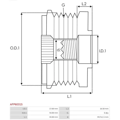 Voľnobežka alternátora AFP6031S /AS-PL/ - obr. 3