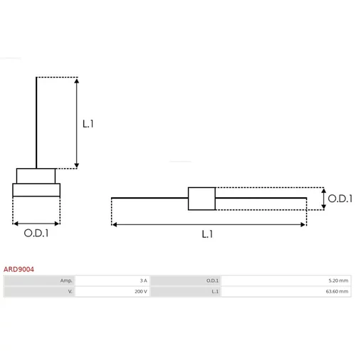 Usmerňovač alternátora ARD9004 /AS-PL/ - obr. 1