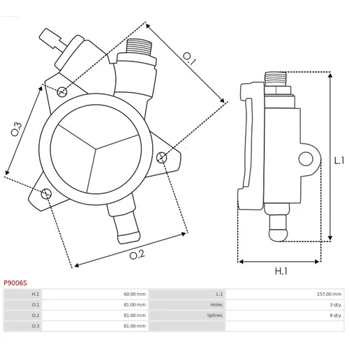 Vákuové čerpadlo brzdového systému P9006S /AS-PL/ - obr. 2