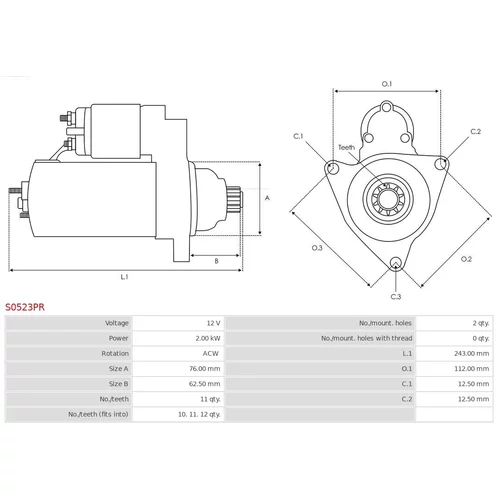 Štartér S0523PR /AS-PL/ - obr. 4