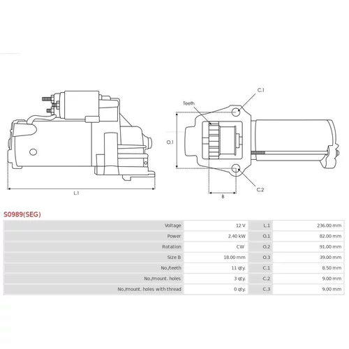 Štartér S0989(SEG) /AS-PL/ - obr. 4