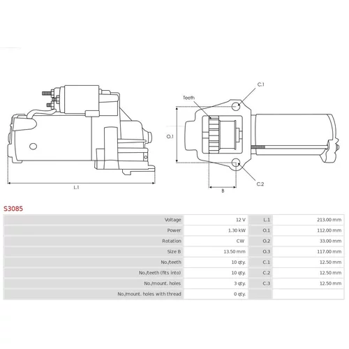Štartér S3085 /AS-PL/ - obr. 4