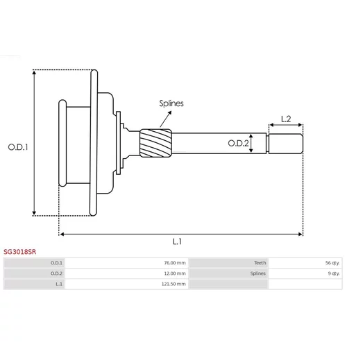 Planetový veniec, planetová prevodovka (štartér) SG3018SR /AS-PL/ - obr. 2