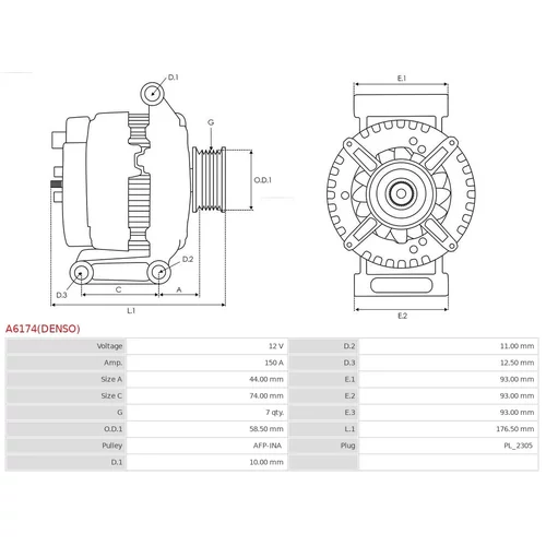 Alternátor A6174(DENSO) /AS-PL/ - obr. 4