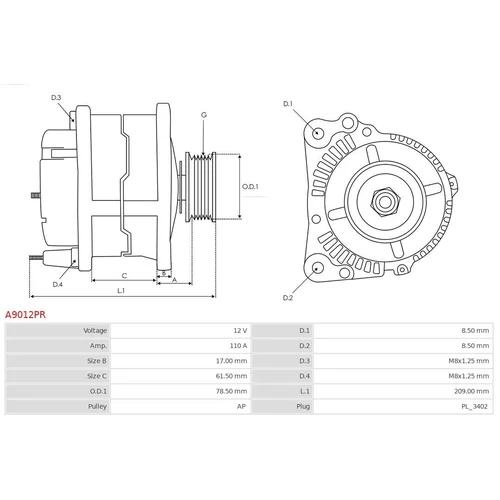 Alternátor A9012PR /AS-PL/ - obr. 4