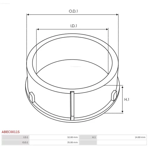 Ochranná krytka alternátora ABEC0011S /AS-PL/ - obr. 1