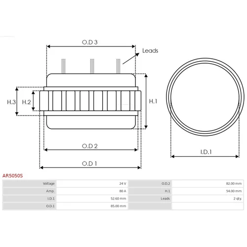 Stator, generátor AR5050S /AS-PL/ - obr. 1