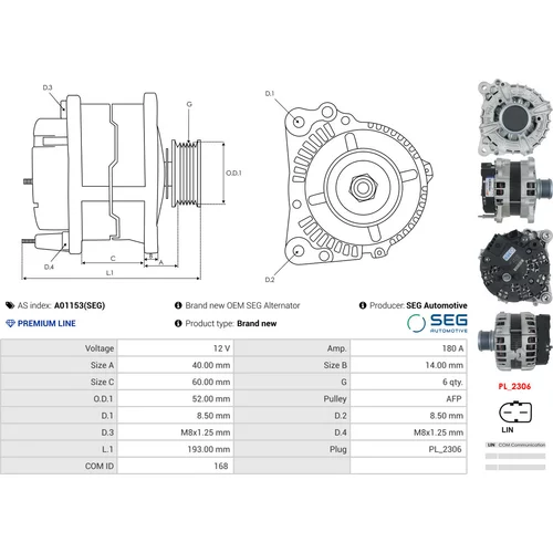Alternátor A01153(SEG) /AS-PL/ - obr. 4