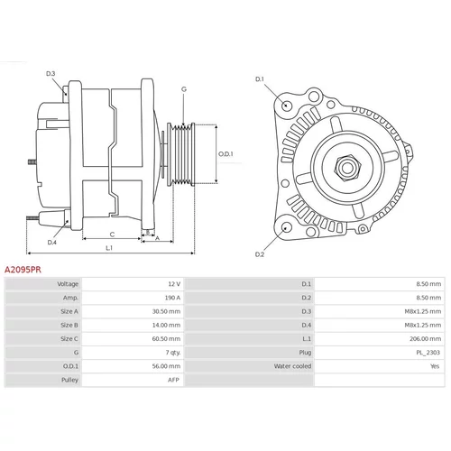 Alternátor A2095PR /AS-PL/ - obr. 4