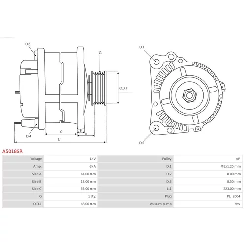 Alternátor AS-PL A5018SR